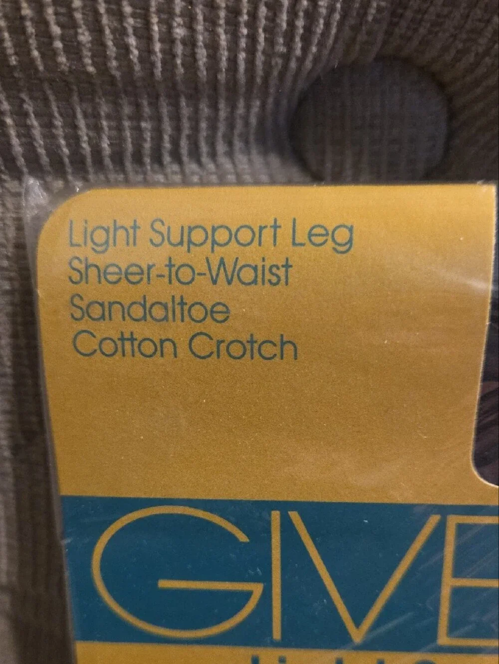 Givenchy Yellow Packaging with Navy Pantyhose Insert